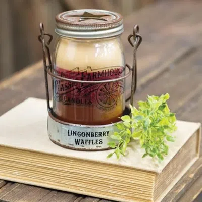 Homegifo Lingonberry Waffles 3 Layer Jar Candle W/tin Holder 14oz