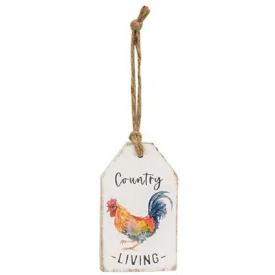 Homegifo *country Living Rooster Wood Tag