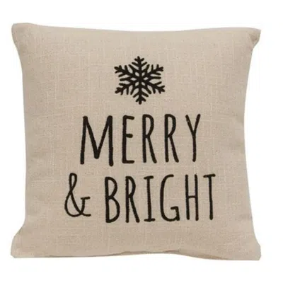 Homegifo Merry & Bright Natural Pillow