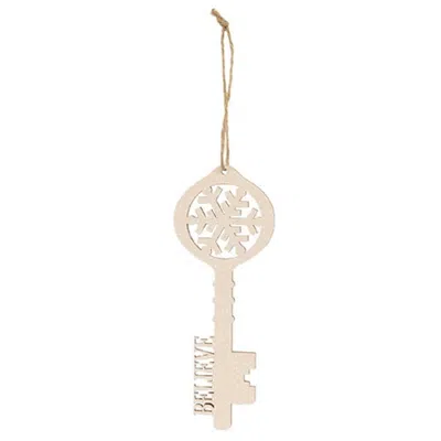 Homegifo Glittered "believe" Santa's Key Ornament