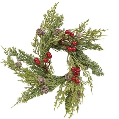 Homegifo Frosted Soft Pine & Berry Ring