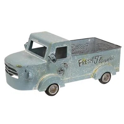 Homegifo Fresh Flowers Distressed Metal Truck