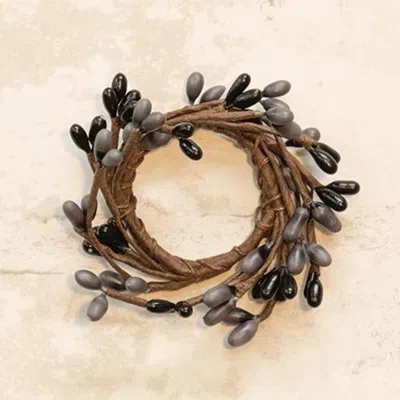 Homegifo Mini Pip Berry Ring Gray & Black 1.5"