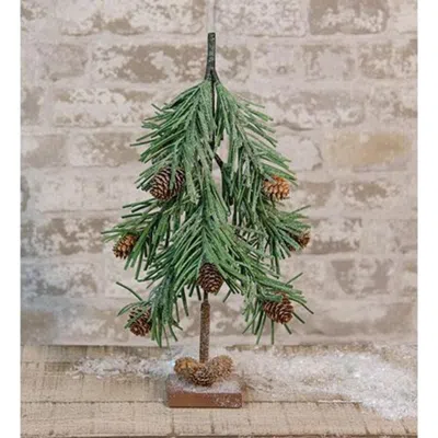Homegifo Snowy Douglas Mini Fir Tree 16"