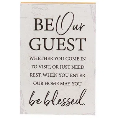 Homegifo Be Our Guest Shelf Sitter 5.5" X 8"
