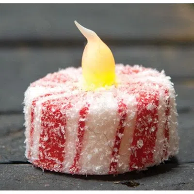 Homegifo Glittered Candy Cane Led Tealight