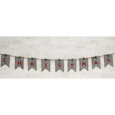 Homegifo Metal Christmas Pennant Garland 69"