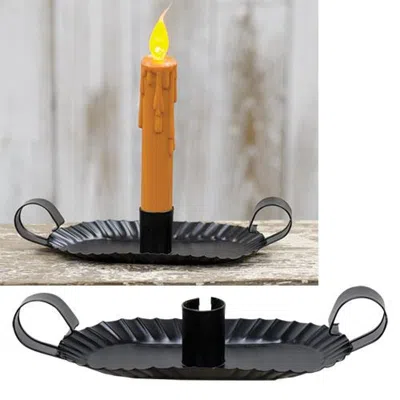 Homegifo Black Oval Taper Holder