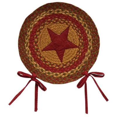 Homegifo Cinnamon Star Braided Chair Pad 15"