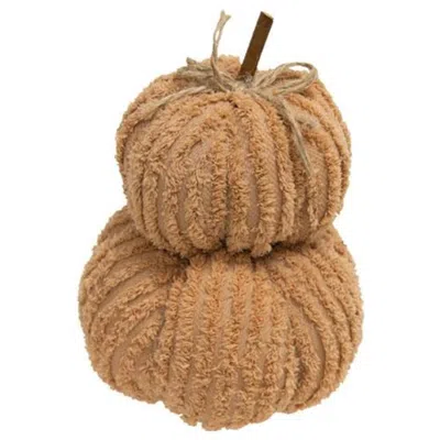 Homegifo Mini Dusty Orange Chenille Pumpkin Stack