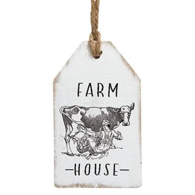 Homegifo *farm House Milking Cow Wood Tag