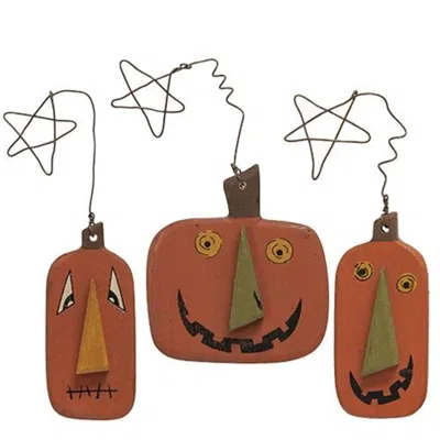 Homegifo 3/set Wire Star Primitive Jack O Lantern Ornaments