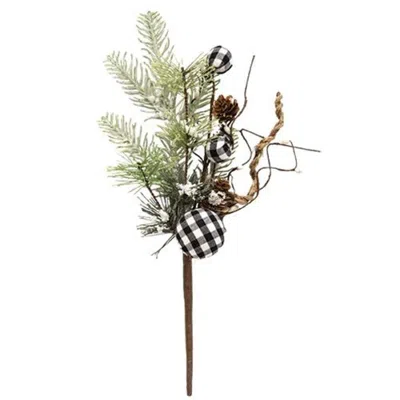 Homegifo Black & White Country Gingham Bells Pick