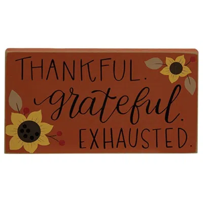 Homegifo Thankful. Grateful. Exhausted. Block