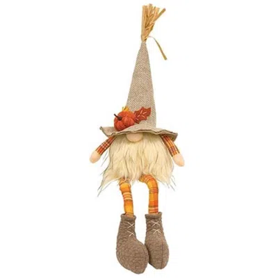 Homegifo Harvest Burlap Plaid Dangle Leg Gnome