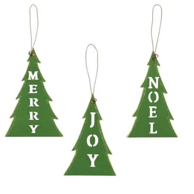 Homegifo 3/set Christmas Words Cutout Tree Ornaments