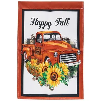 Homegifo *truck With Pumpkins Garden Flag