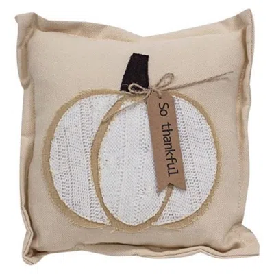 Homegifo So Thankful Cream Pumpkin Pillow