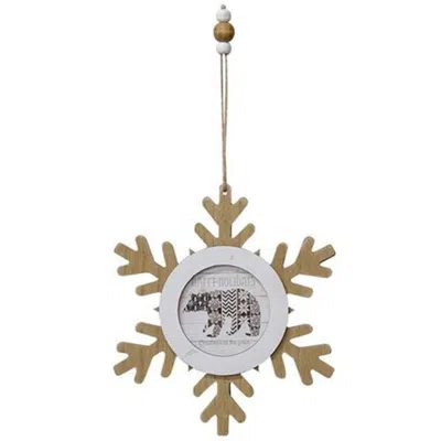 Homegifo *happy Holidays Nordic Bear Wood Ornament