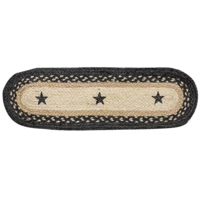 Homegifo Primitive Pewter Star Braided Stair Tread