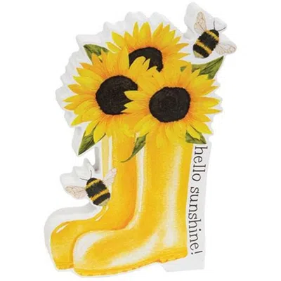 Homegifo Hello Sunshine Sunflower Boots & Bees Chunky Sitter