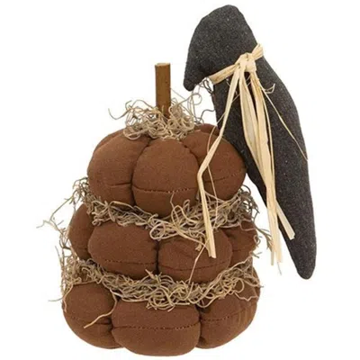 Homegifo Stuffed Pumpkin Stack W/primitive Crow