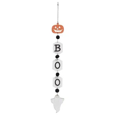 Homegifo Boo Jack & Ghost Wooden Tag Garland