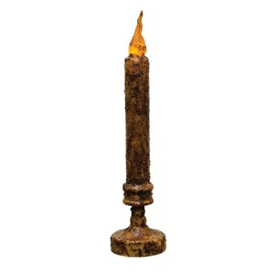 Homegifo Burnt Mustard Candlestick - 10"