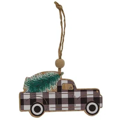 Homegifo *black & White Buffalo Check Truck Ornament