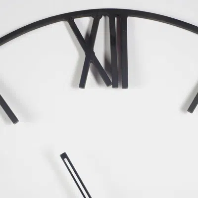 Homezia 2" Circle Black Metal Skeleton Wall Clock