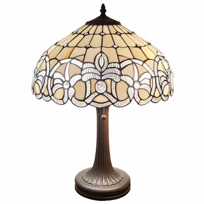 Homezia 23" Dark Brown Metal Two Light Candlestick Table Lamp With White Shade