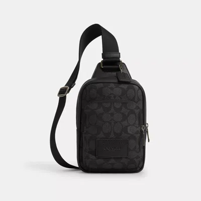 Coach Outlet Racer Sling Pack In Signature In Grey