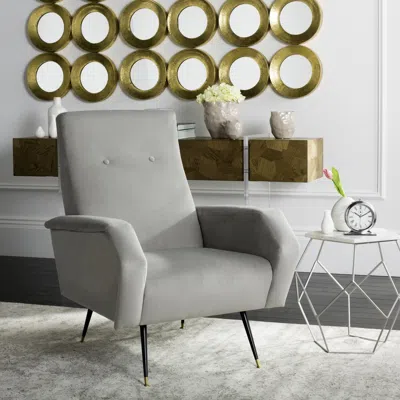 Safavieh Aida Velvet Retro Mid Century Accent Chair