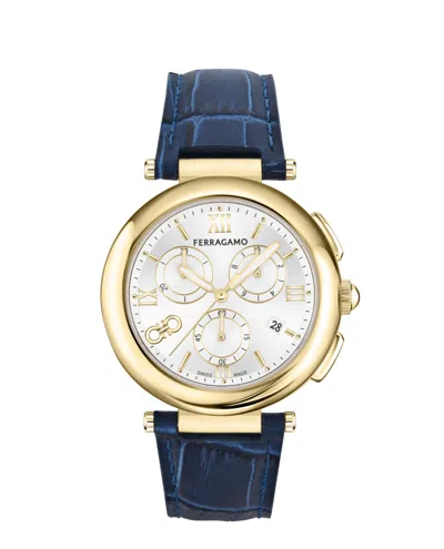 Ferragamo Legacy Chronograph Watch In Gold
