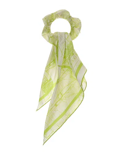 Ferragamo Veliero Silk Hair Band In Green