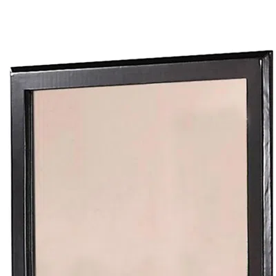 Furnizzeme 36 Inches Rectangular Wood Encased Mirror, Black