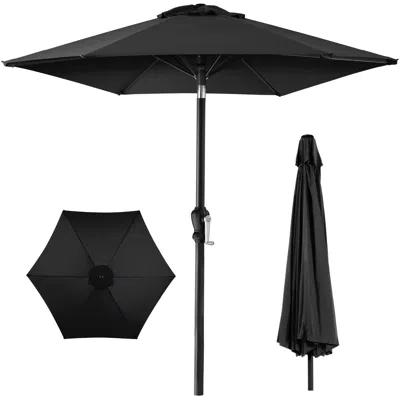 Best Choice Products 10ft Outdoor Steel Market Patio Umbrella W/ Crank, Tilt Push Button, 6 Ribs