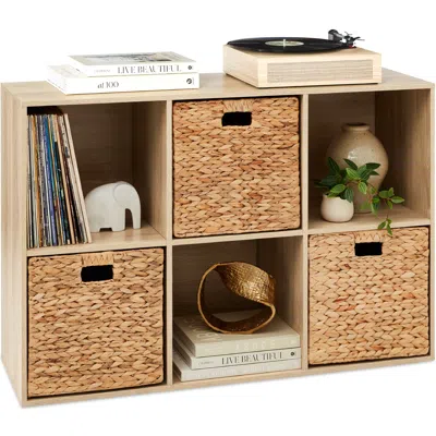 Best Choice Products 6-cube Bookshelf, 13.5in Display Storage System, Organizer W/ Removable Back Panels