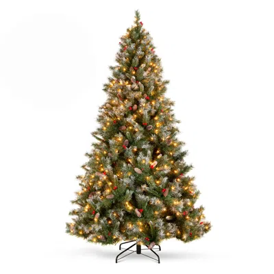 Best Choice Products Pre-lit Pre-decorated Holiday Christmas Tree W/ Flocked Tips, Base