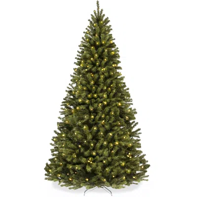 Best Choice Products Pre-lit Spruce Artificial Christmas Tree W/ Easy Assembly, Metal Hinges & Foldable Base