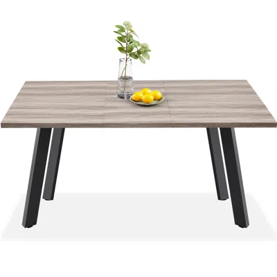 Best Choice Products 47 To 63in Modern Extendable Dining Table For 2-6 People W/ Leaf Extension, 2 Locks