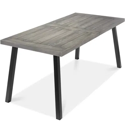 Best Choice Products 6-person Indoor Outdoor Patio Rustic Acacia Wood Picnic Dining Table W/ Metal Legs