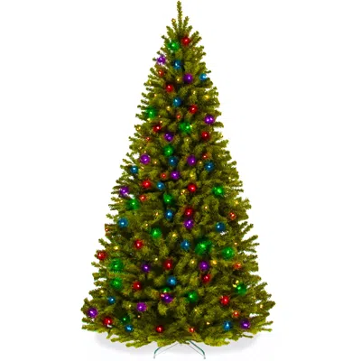 Best Choice Products Pre-lit Spruce Hinged Artificial Christmas Tree W/ Multicolored Lights, Foldable Stand