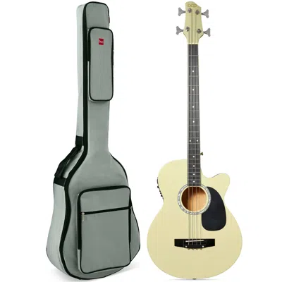 Best Choice Products 22-fret Full Size Acoustic Electric Bass Guitar W/ 4-band Equalizer, Truss Rod