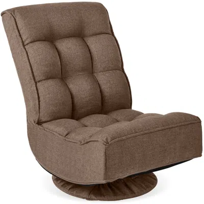 Best Choice Products Folding Floor Gaming Chair For Home, Office W/ 360-degree Swivel, 4 Positions
