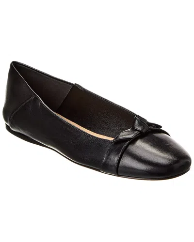 Alexandre Birman Clarita Collapsible Leather Flat In Black