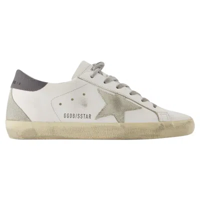 Golden Goose Super-star Distressed-finish Sneakers In White