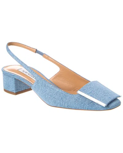 Aquazzura Shibuya 35mm Denim Pumps In Blue