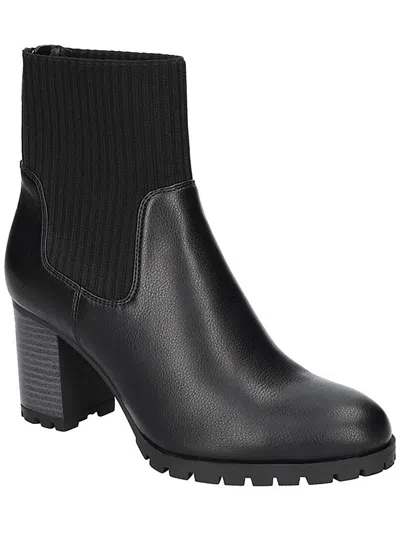 EASY STREET LUCIA WOMENS FAUX LEATHER ZIP UP ANKLE BOOTS 