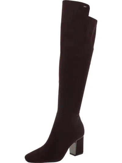 Dkny Cilli Womens Faux Suede Over-the-knee Boots In Multi